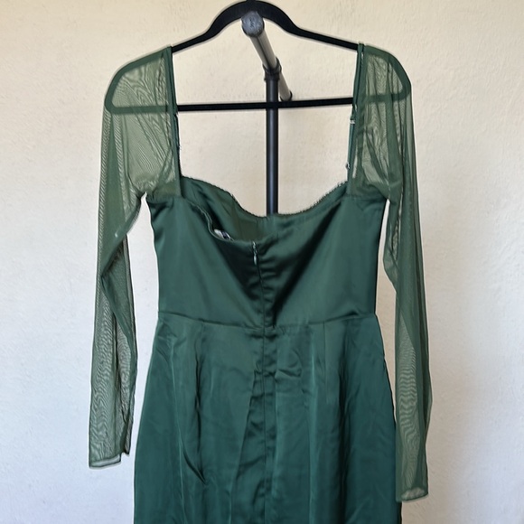 HOUSE‎ OF CB Ellica Emerald Green Midi Dress Size L NWOT $269 - Picture 10 of 12